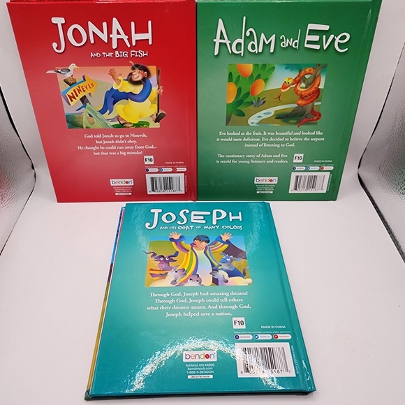 Bendon Children's Books Adam Eve Jonah Joseph Religious - Picture 2 of 5